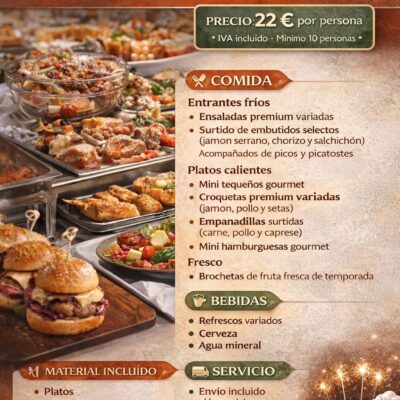 CATERING MENÚ ADULTOS PLUS