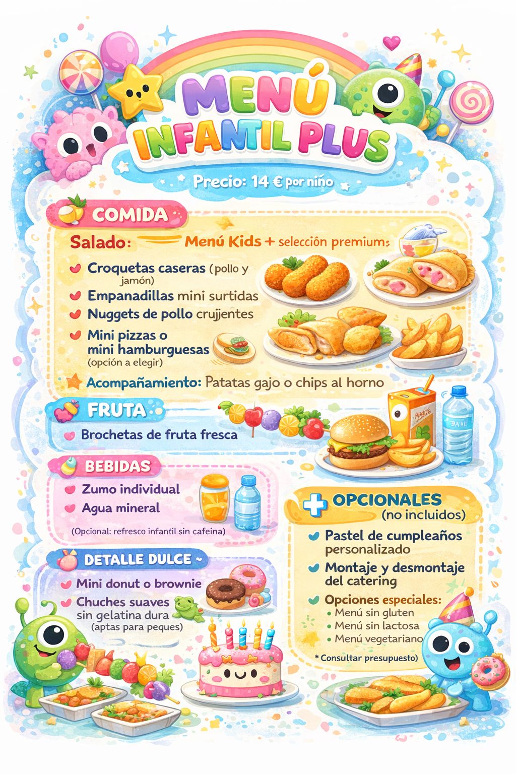 CATERING MENU INFANTIL PLUS